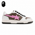BAPE SK8 STA Low-Top Sneakers - White/Pink/Brown