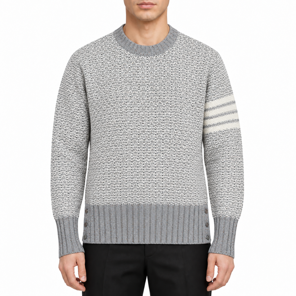 Snowflake Chunky Wool Crewneck Sweater | Thom Browne