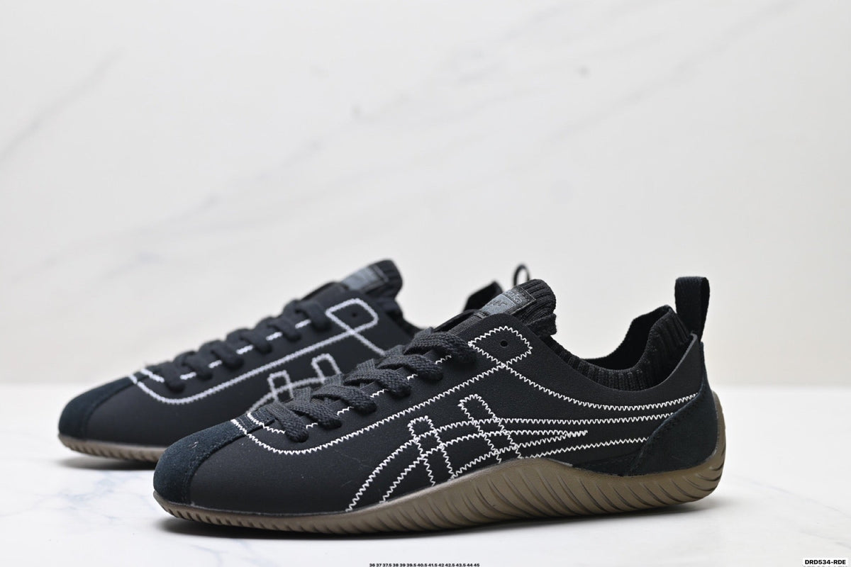 Onitsuka Tiger Low Profile Runner Black Line Art Unisex Shoes Style 33